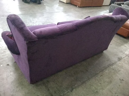 QUALITY DESIGNER 2 SEATER SOFA - PURPLE FABRIC 