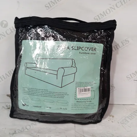 SOFA SLIPCOVER FURNITURE COVER IN BLACK - CHAIR