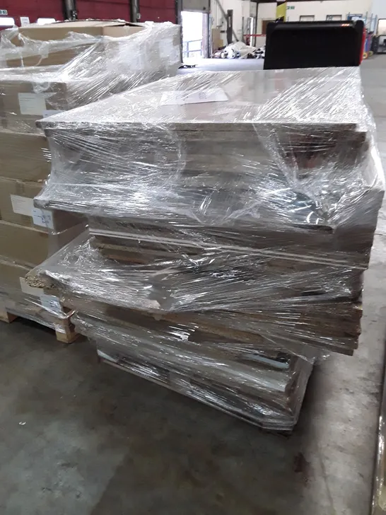 PALLET OF APPROXIMATELY 49 ASSORTED PARTICLE BOARDS