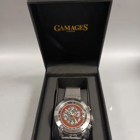 GAMAGES LIBERTY STEEL WATCH