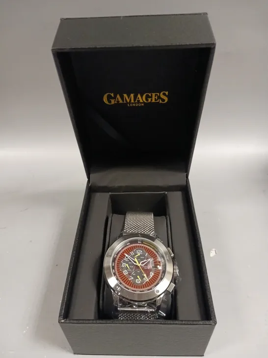 GAMAGES LIBERTY STEEL WATCH