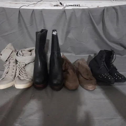 APPROXIMATELY 10 PAIRS OF ASSORTED WOMEN SHOES IN VARIOUS STYLES AND SIZES 