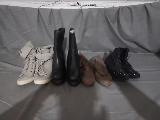 APPROXIMATELY 10 PAIRS OF ASSORTED WOMEN SHOES IN VARIOUS STYLES AND SIZES 