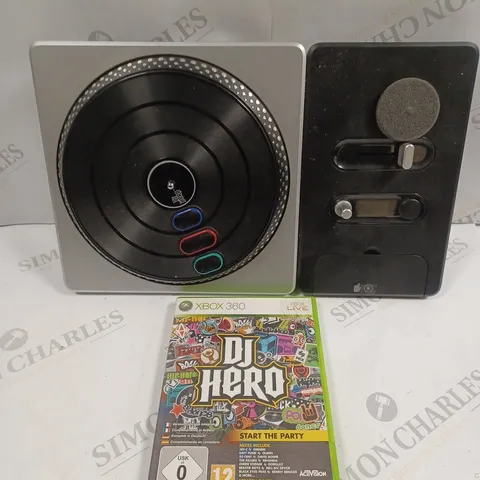 BOXED DJ HERO & GAME FOR XBOX 360 