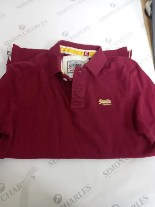 SUPER DRY MAROON POLO SHIRT - XL