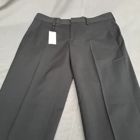 BURTON LONDON SLIM FIT BLACK ESSENTIALS SUIT TROUSERS - 32S