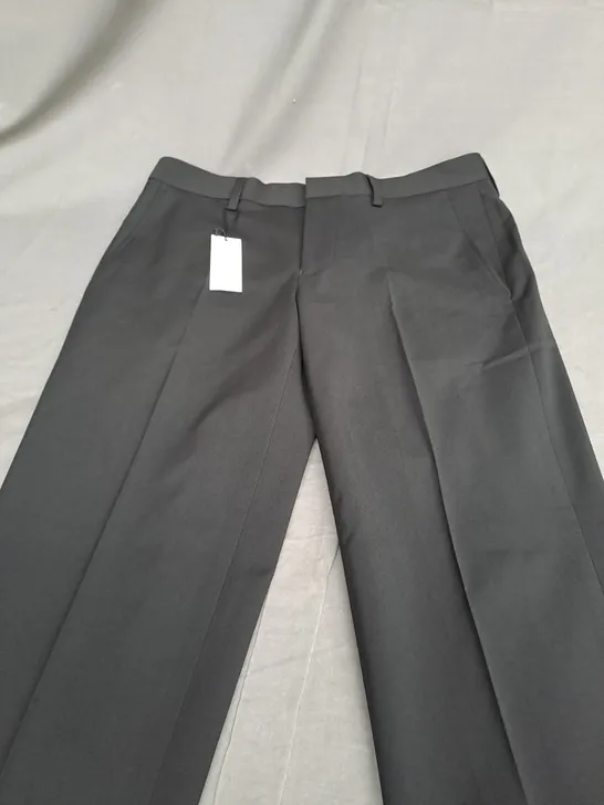 BURTON LONDON SLIM FIT BLACK ESSENTIALS SUIT TROUSERS - 32S