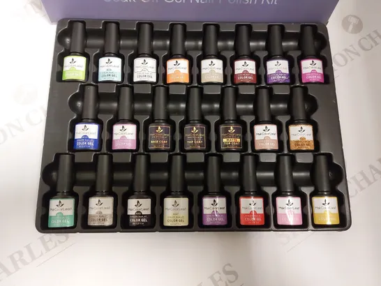 SOAK OFF GEL NAIL POLISH SET - ASSORTED COLOURS