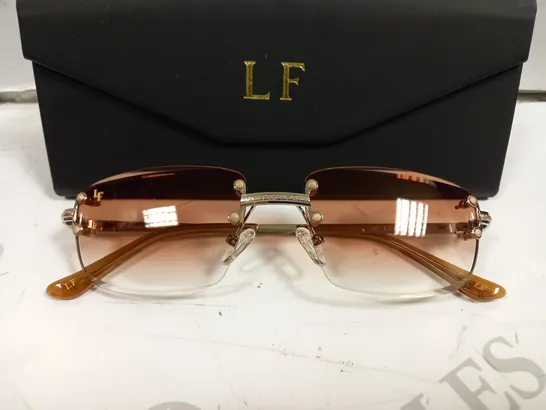 LUX FRAMES GRADIENT BROWN/ORANGE SUNGLASSES 