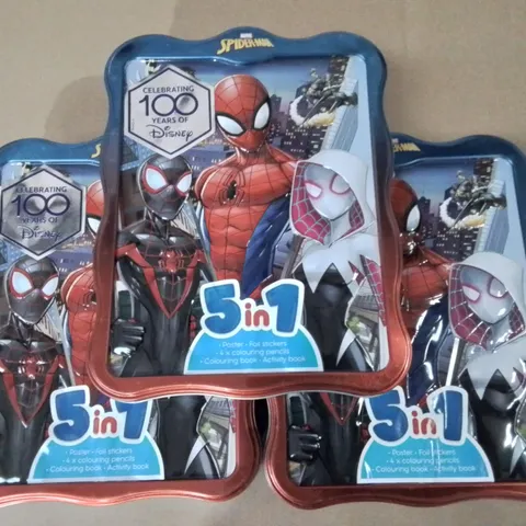 LOT OF 5 MARVEL SPIDERMAN 5 IN 1 ACTIVITY SETS