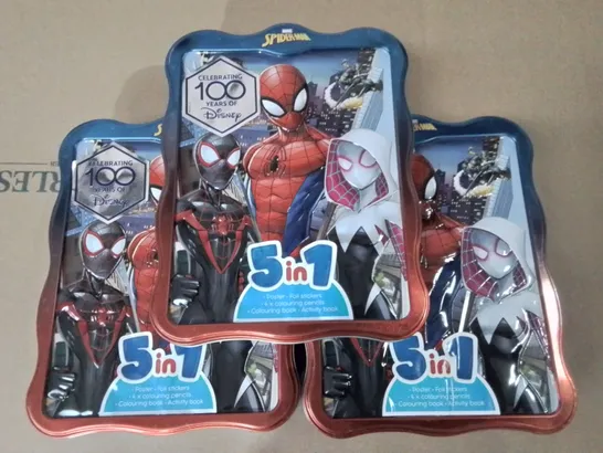 LOT OF 5 MARVEL SPIDERMAN 5 IN 1 ACTIVITY SETS