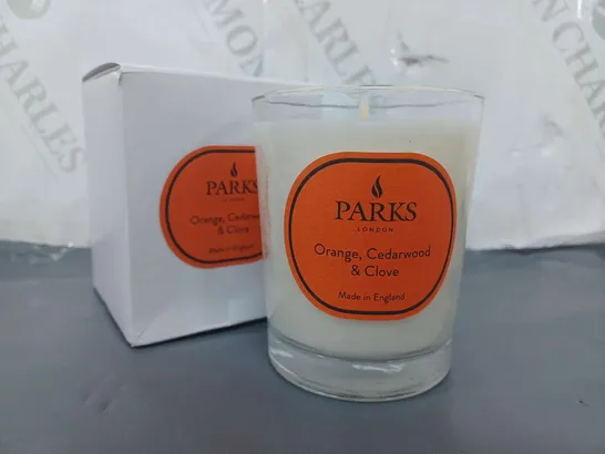 BOXED PARKS ORANGE, CEDARWOOD & CLOVE SCENTED CANDLE