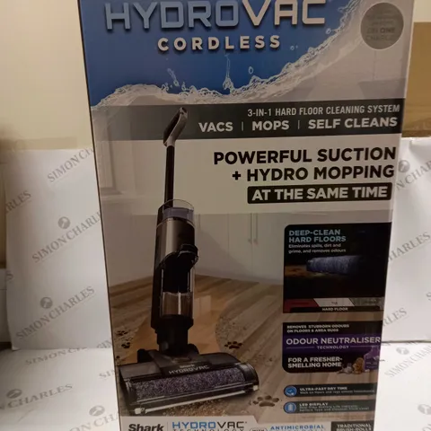 BOXED SHARK HYDROVAC HARD FLOOR WET & DRY CORDLESS CLEANER WD210UK