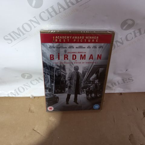 LOT OF APPROXIMATELY 100 SEALED BIRDMAN (THE UNEXPECTED VIRTUE OF IGNORANCE) DVDS