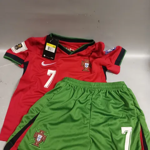 CHILDRENS PORTUGAL NATIONAL TEAM RONALDO FULL JERSEY - 22