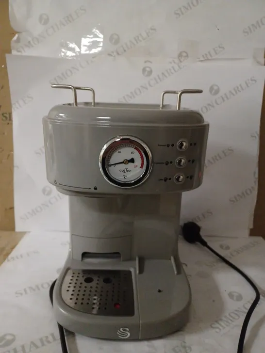 SWAN RETRO GREY ESPRESSO COFFEE MACHINE