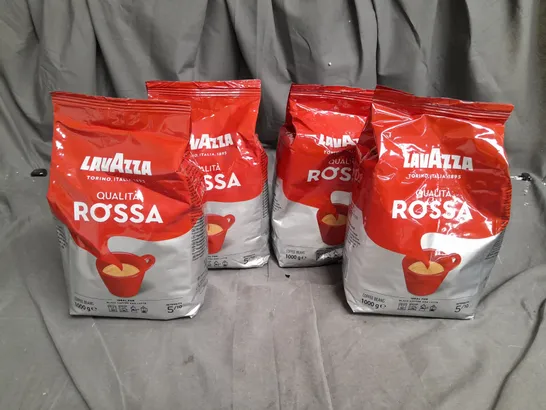 4 BAGS OF LAVAZZA COFFEE BEANS (1KG)