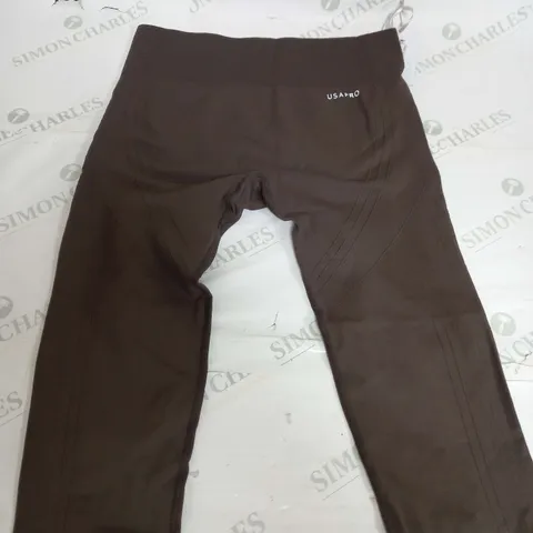 USAPRO COFFEE BROWN LEGGINGS - SIZE 12 