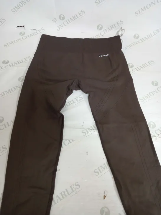 USAPRO COFFEE BROWN LEGGINGS - SIZE 12 