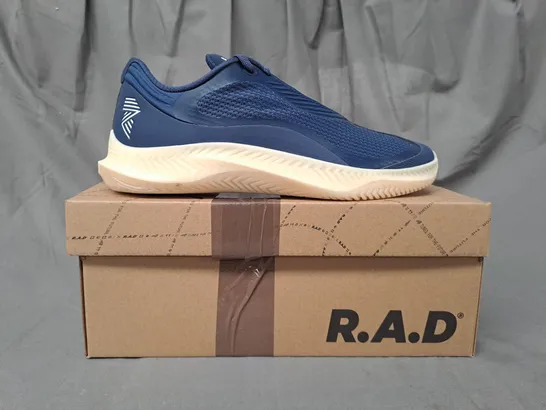 BOXED PAIR OF R.A.D ONE SHOES IN BLUE UK SIZE 8.5