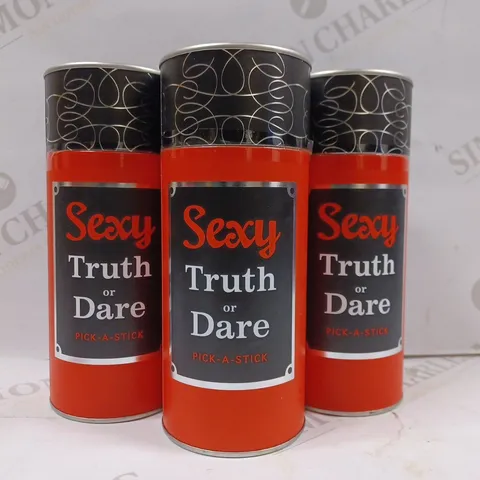 BOX OF 4 SEALED SEXY TRUTH OR DARE PICK-A-STICK TINS 