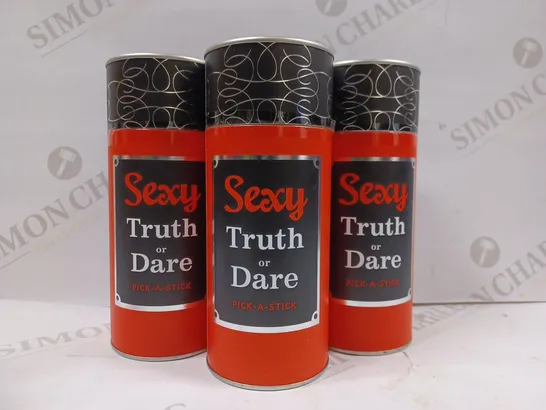 BOX OF 4 SEALED SEXY TRUTH OR DARE PICK-A-STICK TINS 