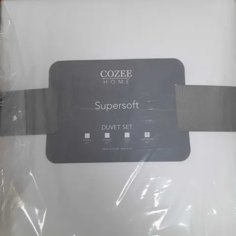 SUPERSOFT BY COZEE HOME 4 PIECE DUVET SET  - SUPER KING 