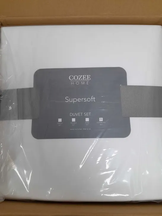 SUPERSOFT BY COZEE HOME 4 PIECE DUVET SET  - SUPER KING 