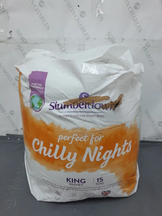 SLUMBERDOWN CHILLY NIGHT KING DUVET 15 TOG