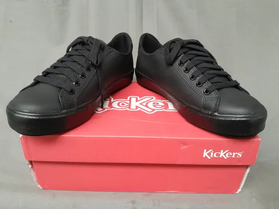 BOXED PAIR OF KICKERS SHOES IN BLACK EU SIZE 37