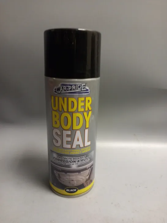 BOXED LOT OF 12 CAR PRIDE UNDER BODY SEAL BLACK SPRAY PAINT 400ML