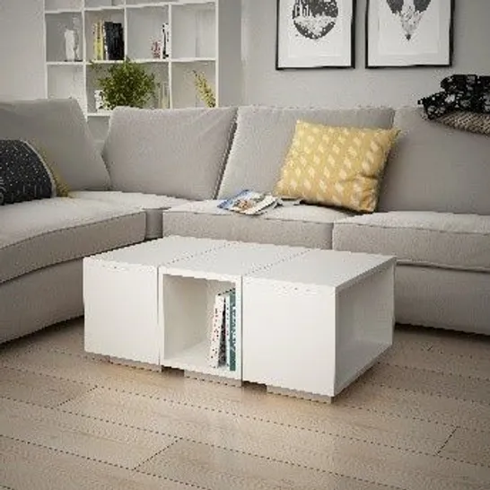 BRAND NEW BOXED RAMSAY ORTA COFFEE TABLE - WHITE/WHITE