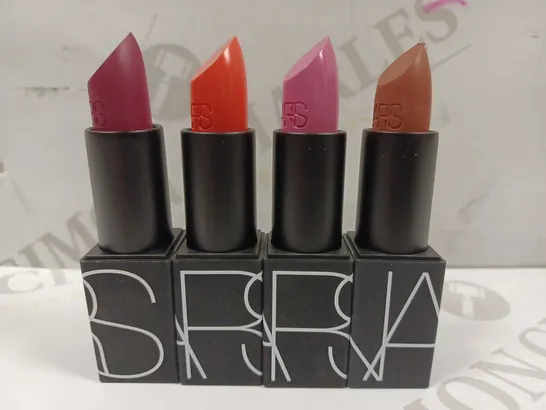 LOT OF 5 ASSORTED NARS LIPSTICKS TO INCLUDE PIGALLE, ROMAN HOLIDAY, START YOUR ENGINES, FULL TIME FEMALES