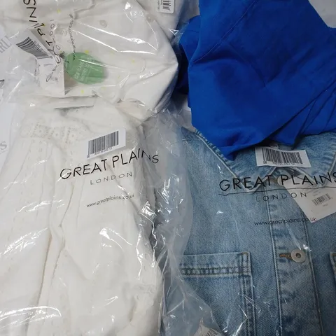 APPROXIMATELY 10 CLOTHING ITEMS INCLUDING: JEAN JACKET BY GREAT PLAINS AND JUMPERS BY DANNII MINOGUE (ALL IN DIFFERENT SIZES)