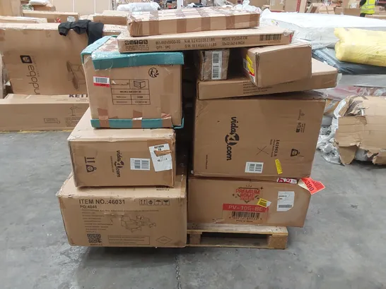 PALLET OF ASSORTED INCOMPLETE GARDEN AND PATIO FURNITURE PARTS 