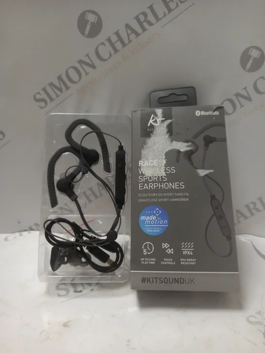 BOXED SET OF 5 KITSOUND RACE 15 EARPHONES IN BLACK