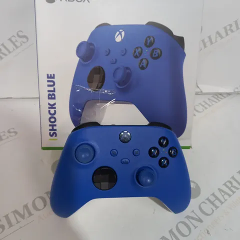 BOXED XBOX SHOCK BLUE CONTROLLER