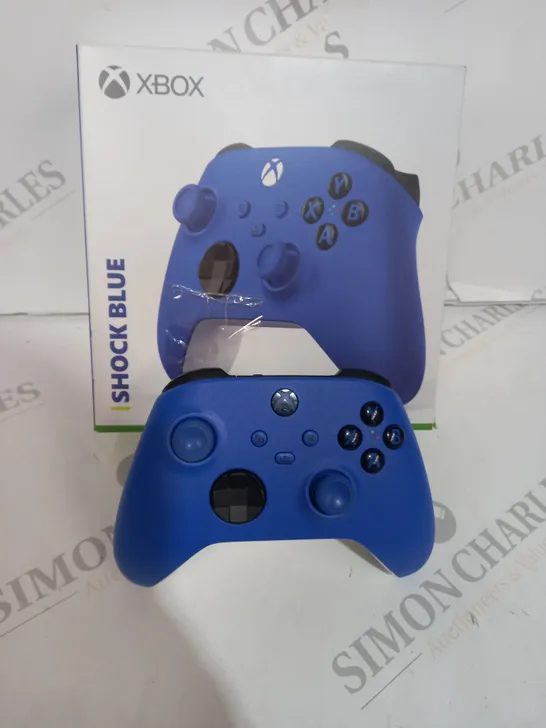 BOXED XBOX SHOCK BLUE CONTROLLER