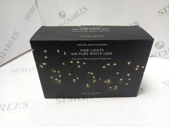 BOXED JOHN LEWIS VINE LIGHTS 640 PURE WHITE LEDS