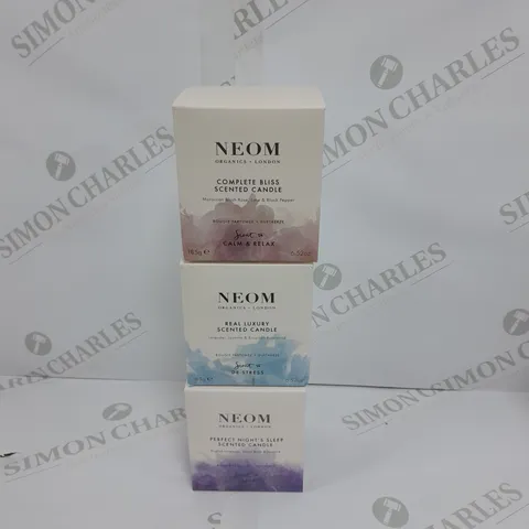 SET OF 3 NEOM 185G SCENTED CANDLES - SLEEP 