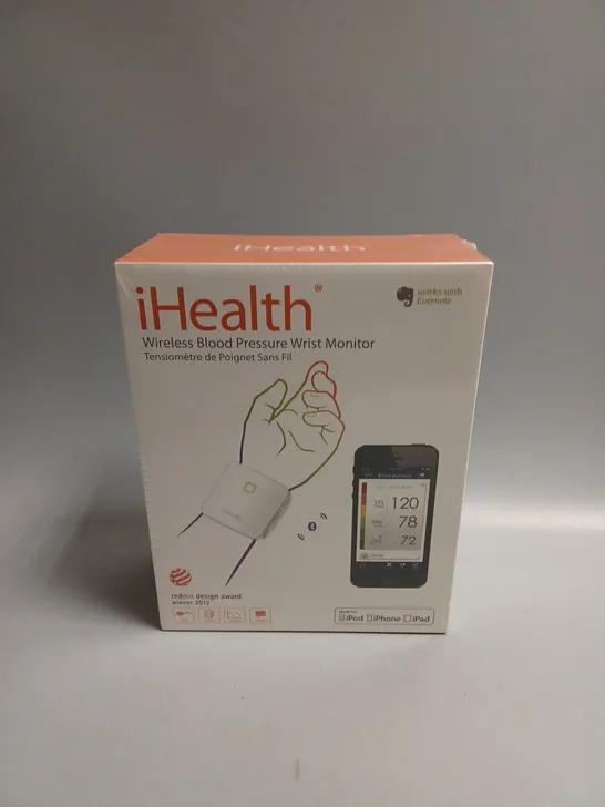 BOXED SEALED IHEALTH WIRELESS BLOOD PRESSURE WRIST MONITOR 