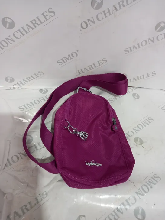 KIPLING PURPLE STRAPPED BAG 