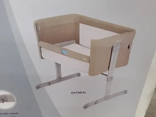 BOXED SWEET2SLEEP BEDSIDE BASSINET - OATMEAL  RRP £119