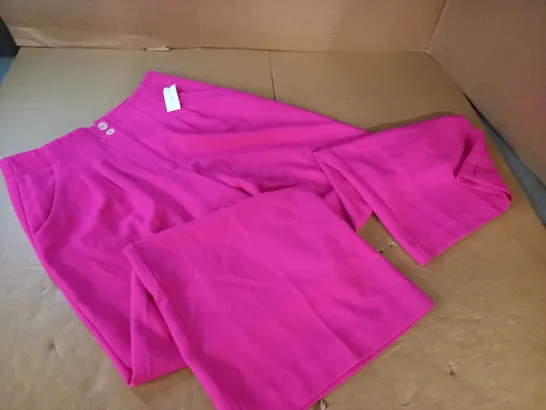 ANTHROPOLOGIE PINK WIDE LEG TROUSERS - UK 14