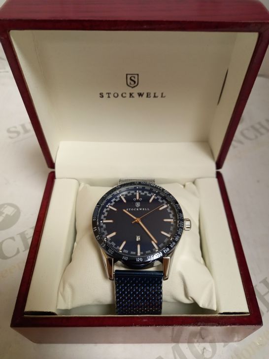 STOCKWELL DATE DIAL TWO TONE MESH STRAP WRISTWATCH RRP £650