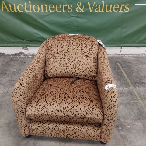 QUALITY BRITISH DESIGNER LOUNGE Co. LORRIE GEORGE OCCASIONAL CHAIR WILTON WILD SPOTS FABRIC 