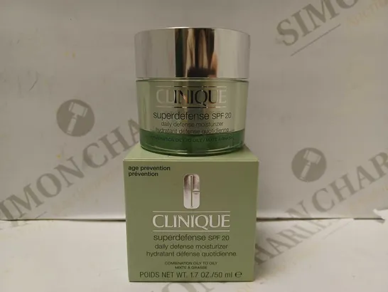 CLINIQUE SUPERDEFENSE SPF20 DAILY MOISTURISER 50ML - 3, 4 COMBINATION OILY TO OILY 