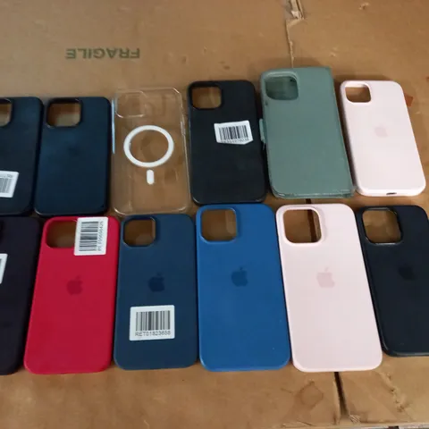 LOT OF 12 ASSORTED UNBOXED IPHONE PHONE CASES