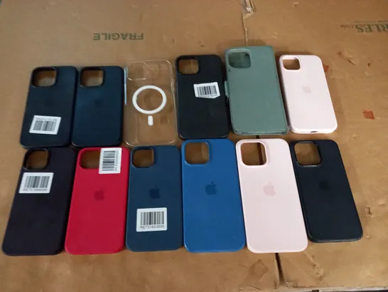 LOT OF 12 ASSORTED UNBOXED IPHONE PHONE CASES