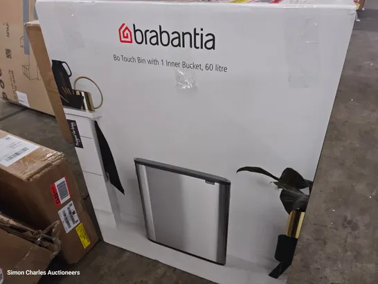 BOXED BRABANTIA BO TOUCH BIN 60 LITRES